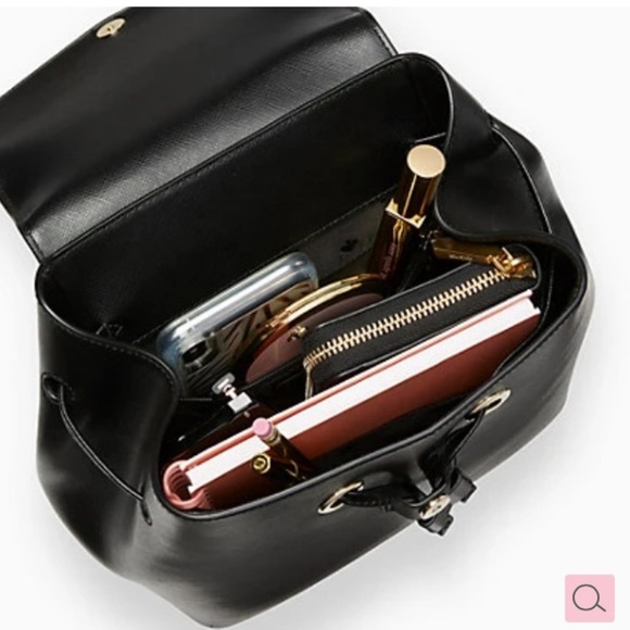 14. Kate Spade Lizzie Medium Flap Backpack in Black - Picture 5 of 13